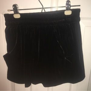 Zara Black Velvet Shorts
